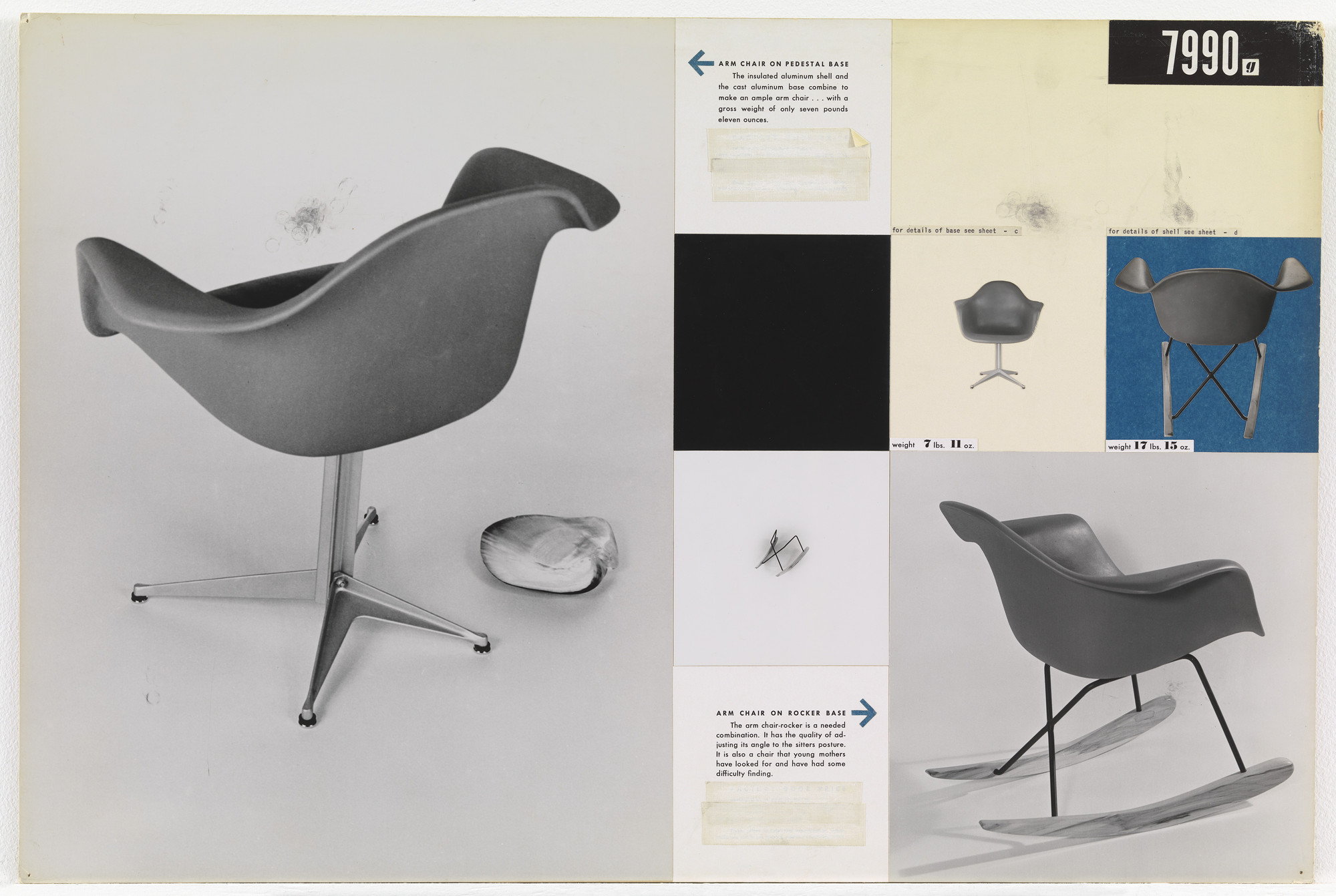 Charles Eames, Ray Eames. Entry Panel for MoMA International Competition  for Low-Cost Furniture Design (7990g). 1949 | MoMA